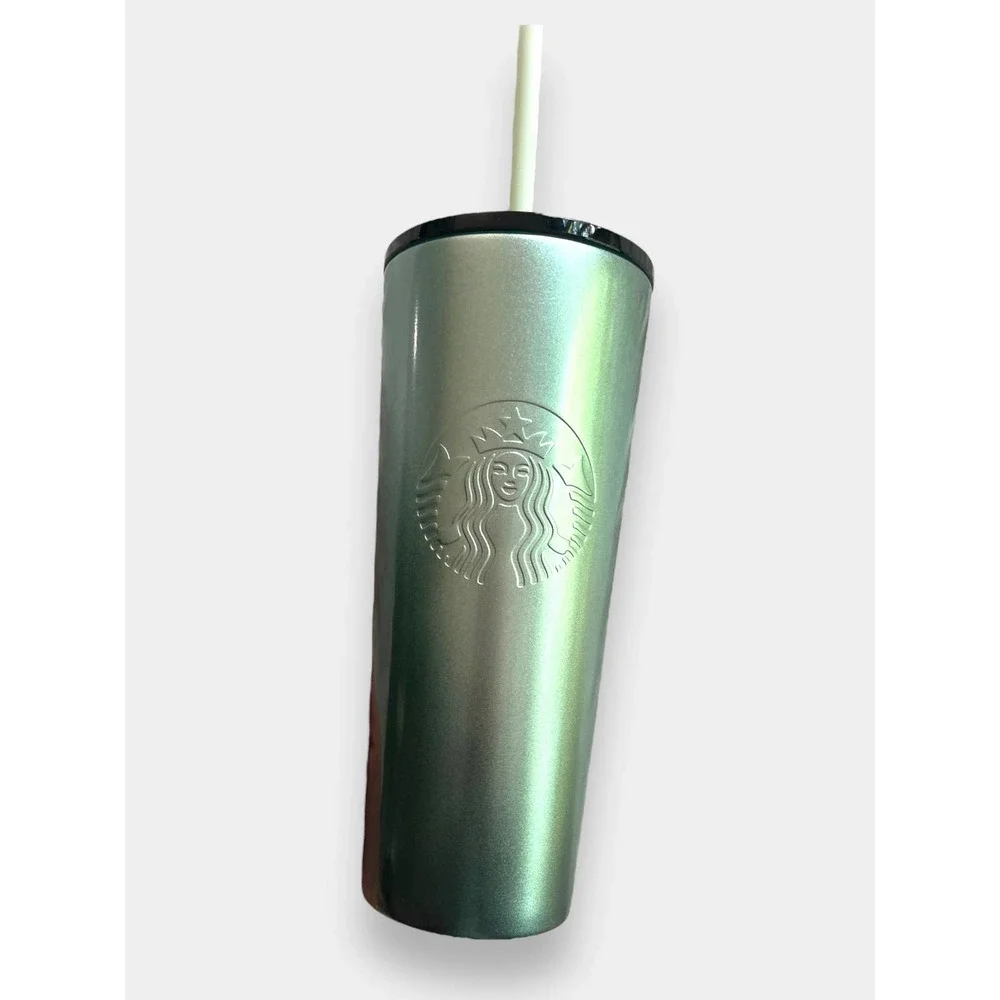 2022 Starbucks Green Ombre Stainless Steel Tumbler 16 oz Cold Cup NEW